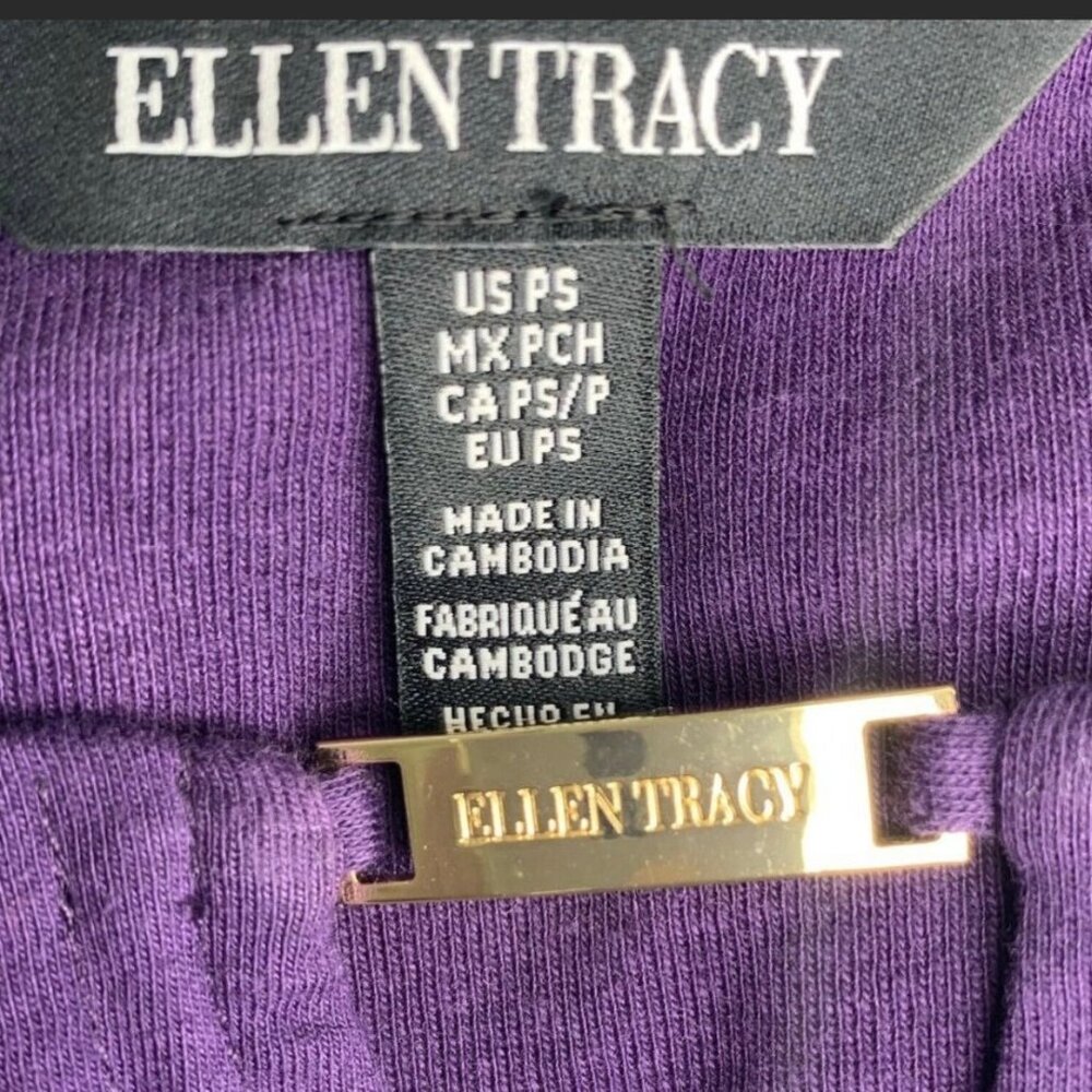 Ellen Tracy Women's Crew Neck Long Sleeve Sweaters Blackberry Size S Petite - Picture 7 of 10